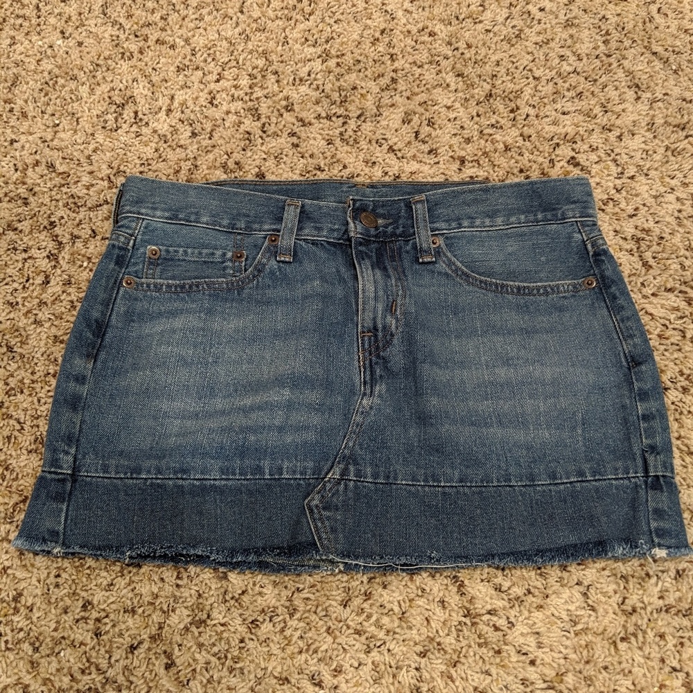 Levi's cutoff denim mini skirt